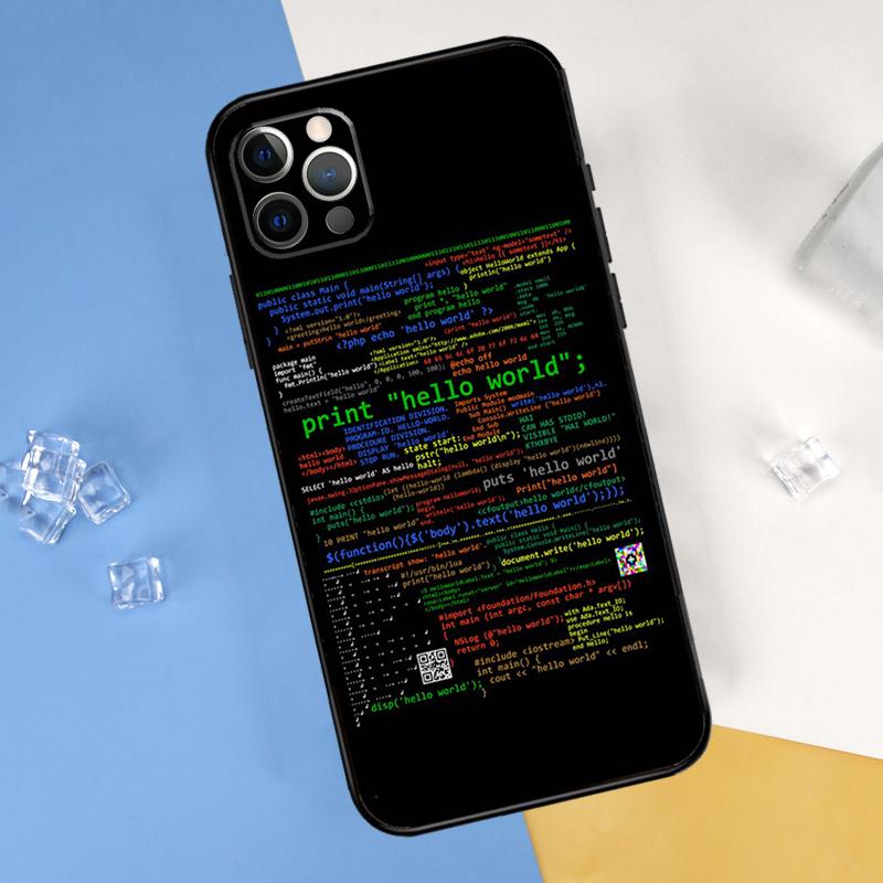 

Programming Languages Phone Case For iPhone 16 15 11 12 13 14 Pro Max Mini Cover For iPhone 16 15 X XS Max XR Plus Coque iPhone 13 mini