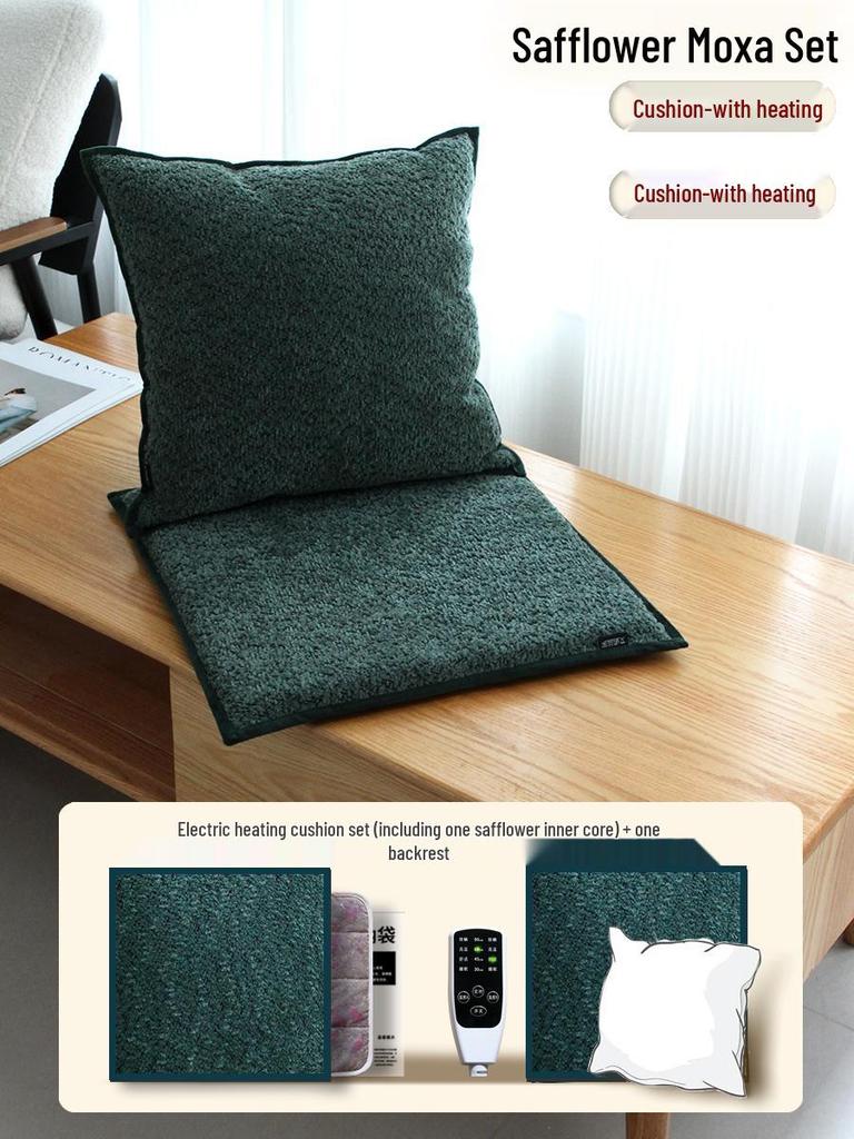Wormwood Heated Seat Cushion with Moxibustion Therapy - Electric Heating Pad for Office Chairs