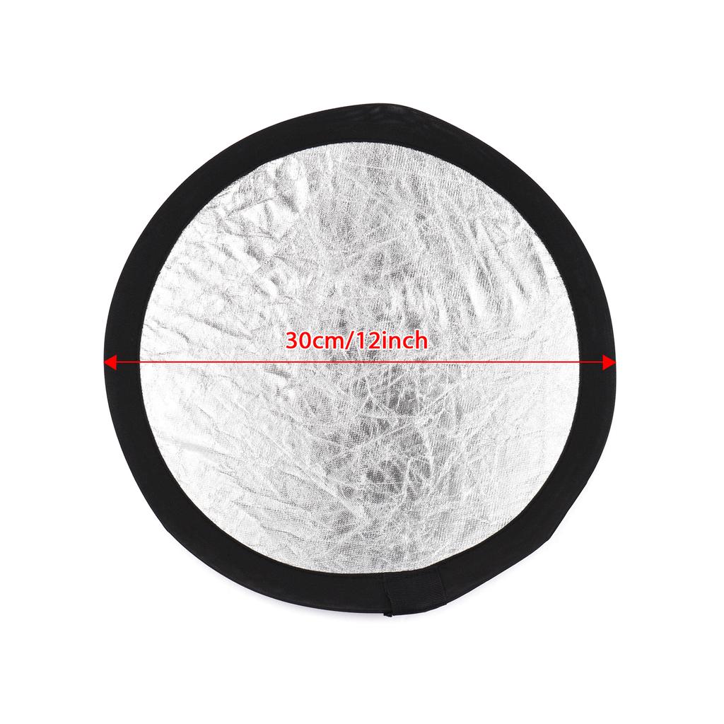 30cm Photography Round Reflector Collapsible Portable for Studio Photography