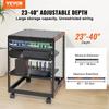 12U Open-Frame Server-Rack, 15''-40'' Verstellbare Tiefe, Freistehendes oder Wandmontage-Netzwerk-Server-Rack, 4-Pfosten AV-Rack mit Rollen, Bietet Platz für All Ihre