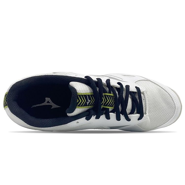 Mizuno Cyclone Speed 1 Fabric Leather Comfortable Non-Slip Durable Breathable Low-Top Badminton Shoes Unisex Sneaker White Silver V1GA218103