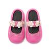 Fashion Handmade Diamond Inlaid Mary Jane Pink Slippers New Sweet Flower Sequins Thick Sole Heightening Net Red Summer Beach Sandals