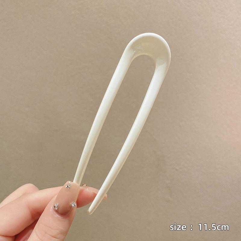 

1/5 шт. Модные однотонные пластиковые U-образные палочки для волос для женщин, девушек, для вечеринки, держатель для хвоста, аксессуары для волос