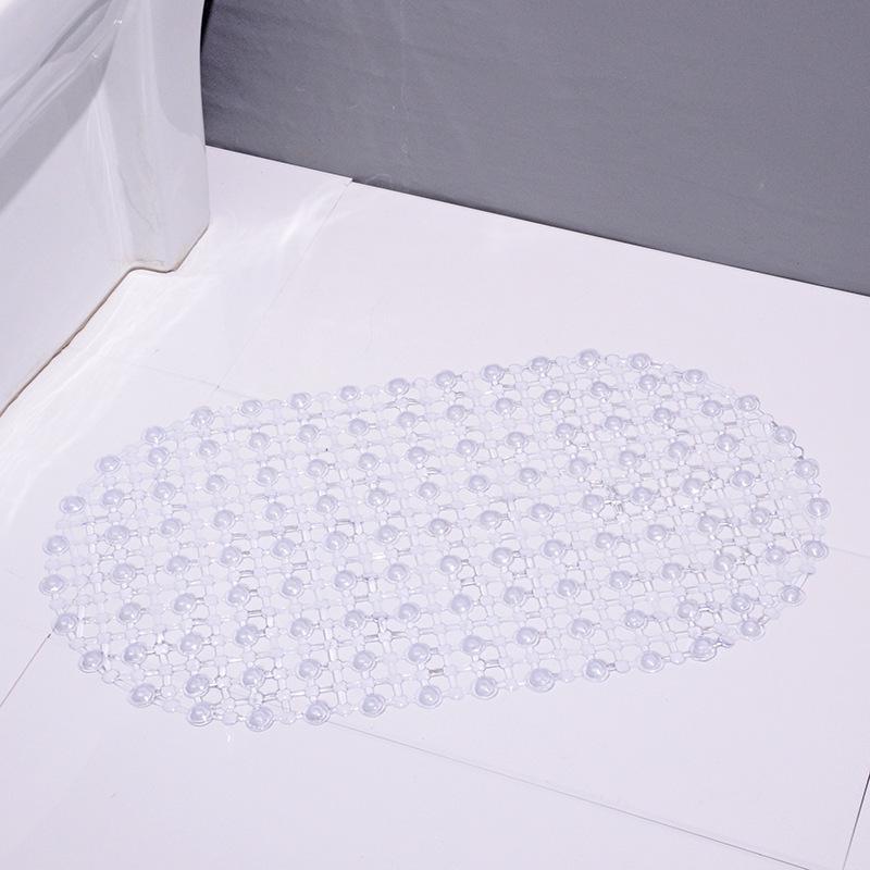 

Non-Slip Bathroom Mat with Suction Cups - Ideal for Shower, Bathtub, Toilet, and Washroom Floors 66CM x 36CM прозорий білий колір