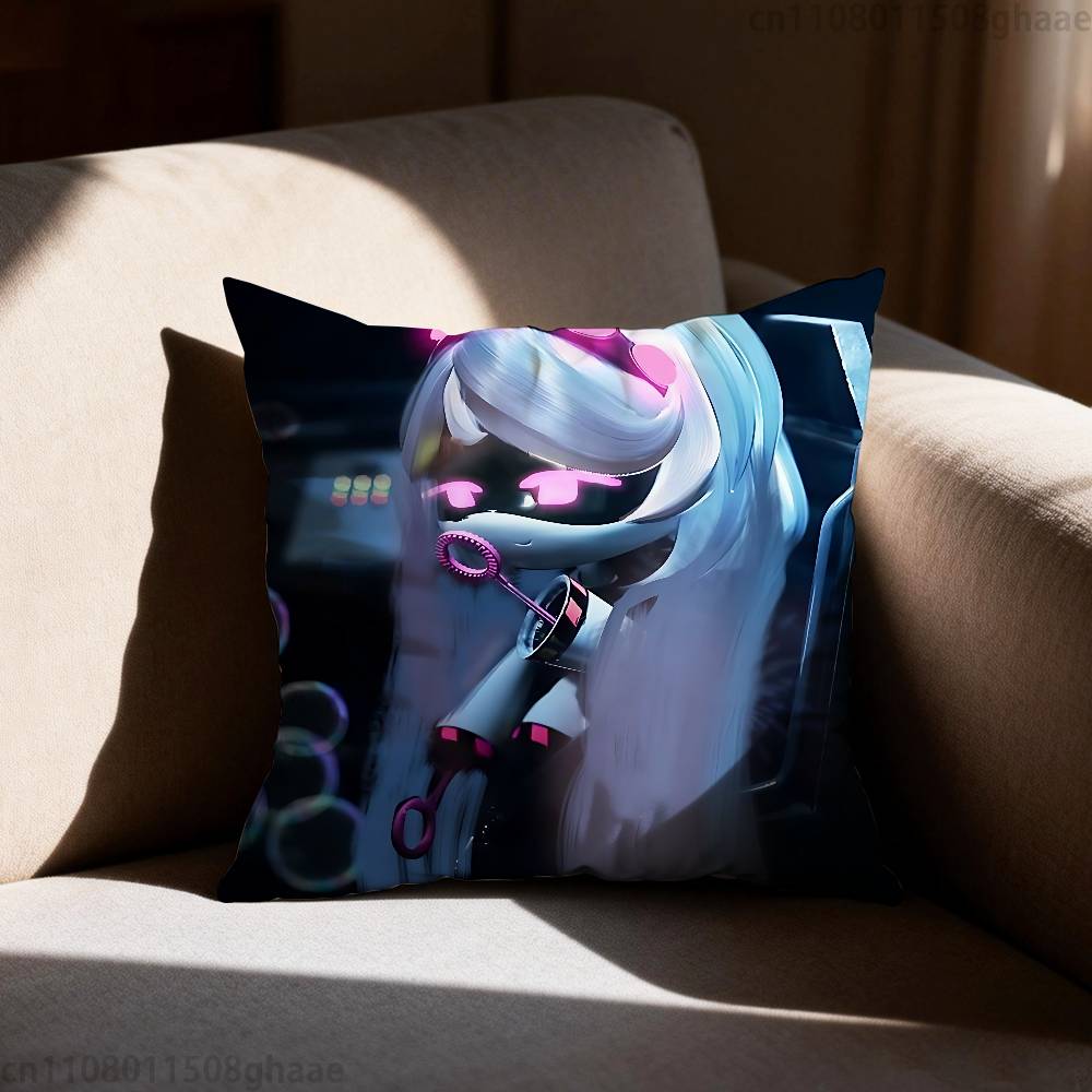 Murder Drones Pillow Case Square DoubleSided Printing Short Plush Sofa Cushion Cover Bedroom Bedside Pillow