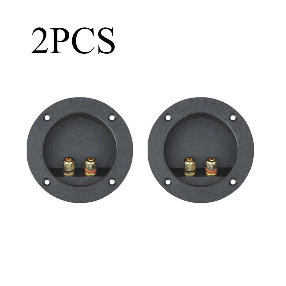 2 pcs DIY Home Car HIFI Stereo 2 way Subwoofer Speaker Box Terminal Round Cup Connector Binding Post For 4mm Banana Plugs