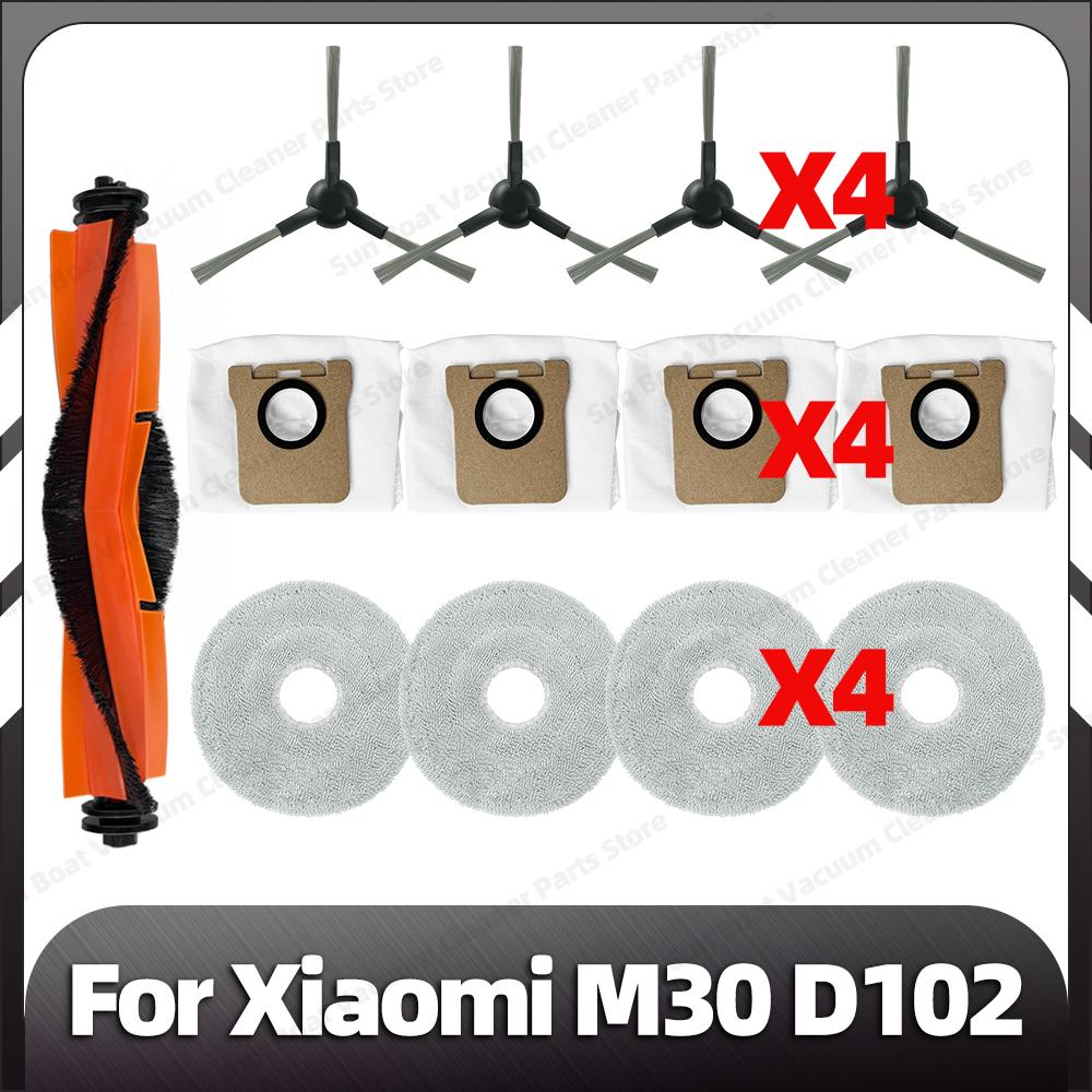 Compatible for Xiaomi M30 D102 Replacement Main Side Brush Mop Pad Dust Bags Spare Parts Accessories
