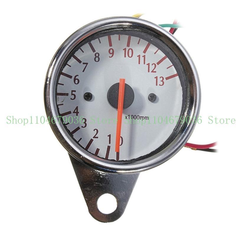 Motorcycle Tachometer Skillful Manufacture Retro Motorcycle Tachometer 0-13000 Tach RPM-Gauge Counter Universal
