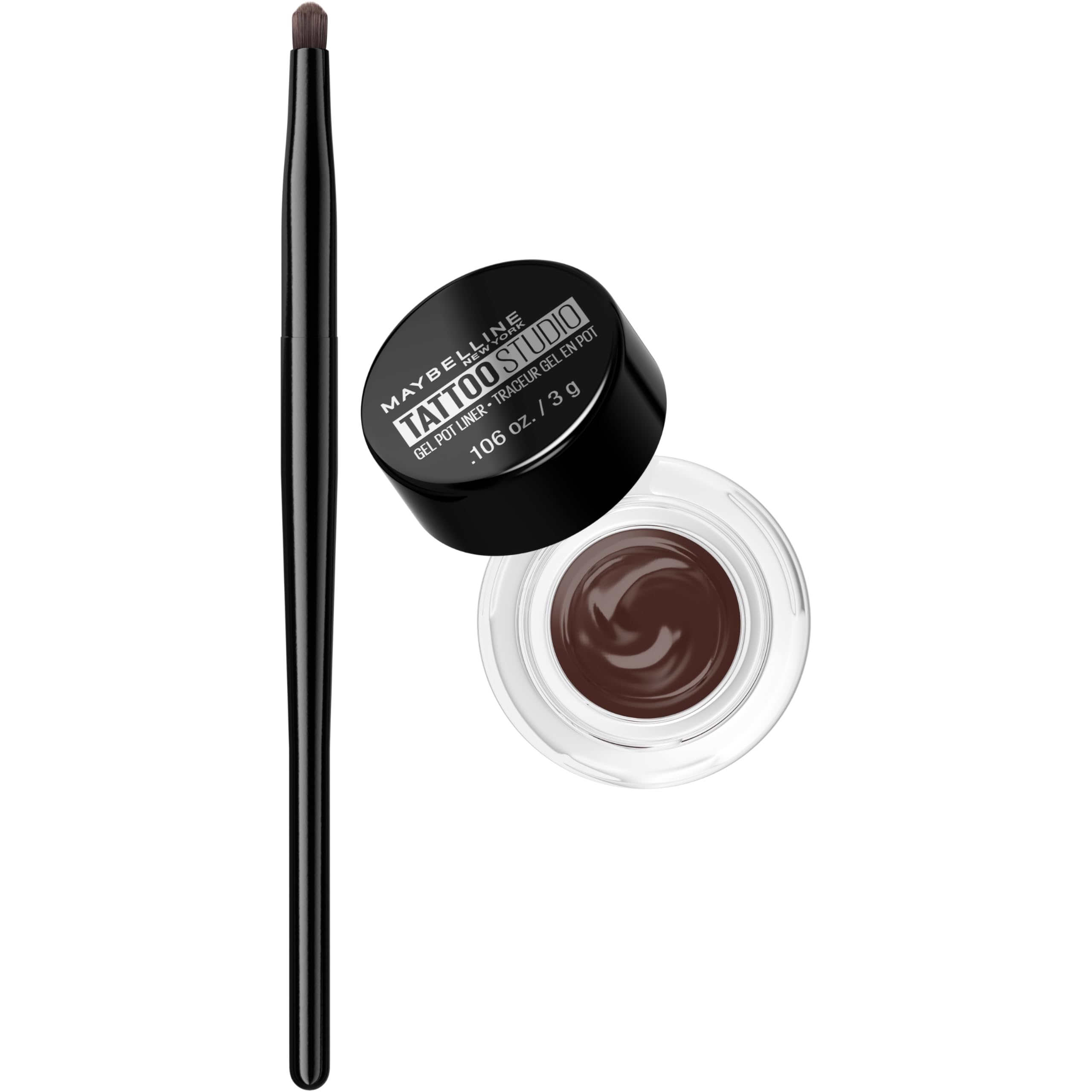 

Maybelline New York Drama Gel Eyeliner Lasting Eye Studio, Водостойкий, Коричневый 952, 0,106 унции. 1 счет