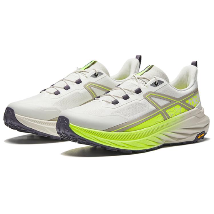 Anta Peregrine Falcon 3 Slip Resistant Abrasion Resistant Low Top Casual Running Shoes Men's White Gray Cyan 112625507A-1