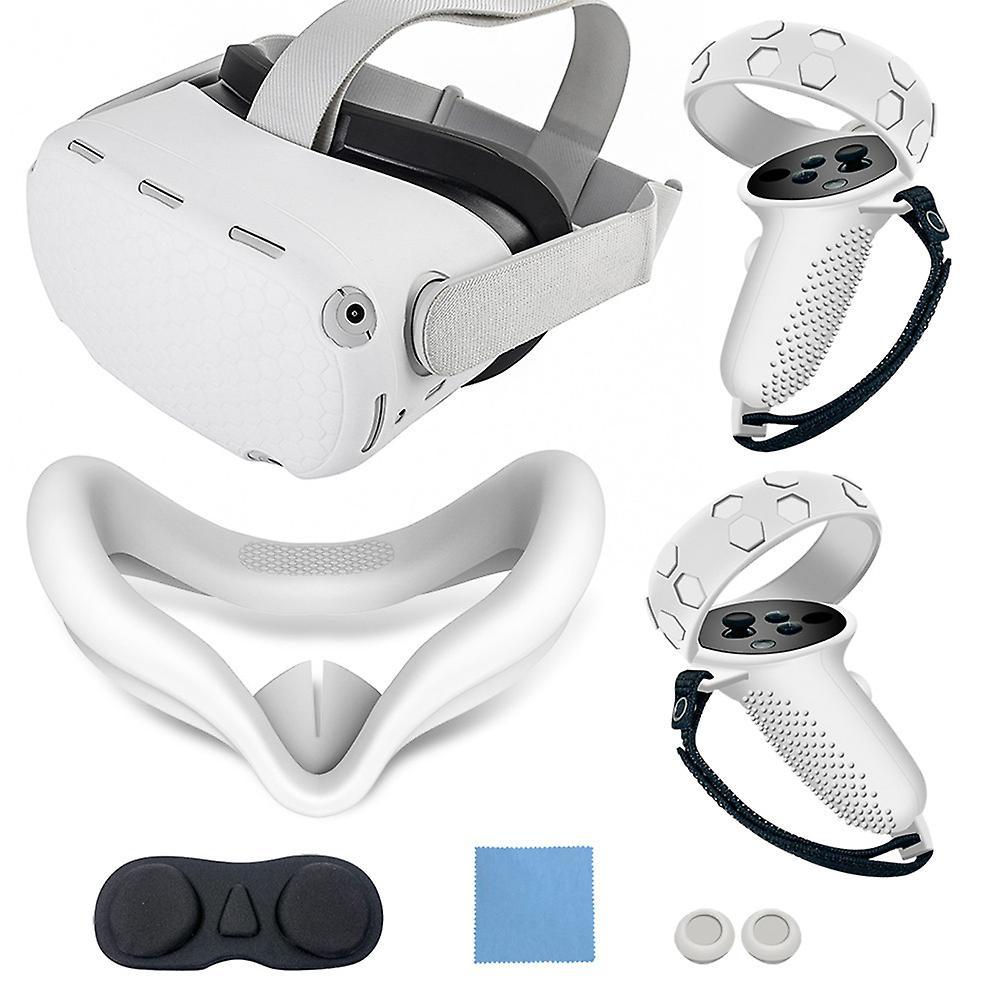Colorful Silicone Oculus-Quest 2 Protective Case Set Anti-slip VRs Controller Shell VRs Accessories