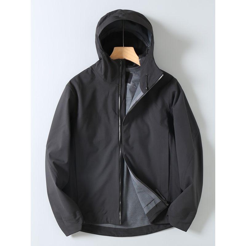 Outdoor Full Adhesive Press Soft Shell Series Technology Composite Velvet Autumn Fleece-lined Hood Waterproof Jacket Men's Jacket
