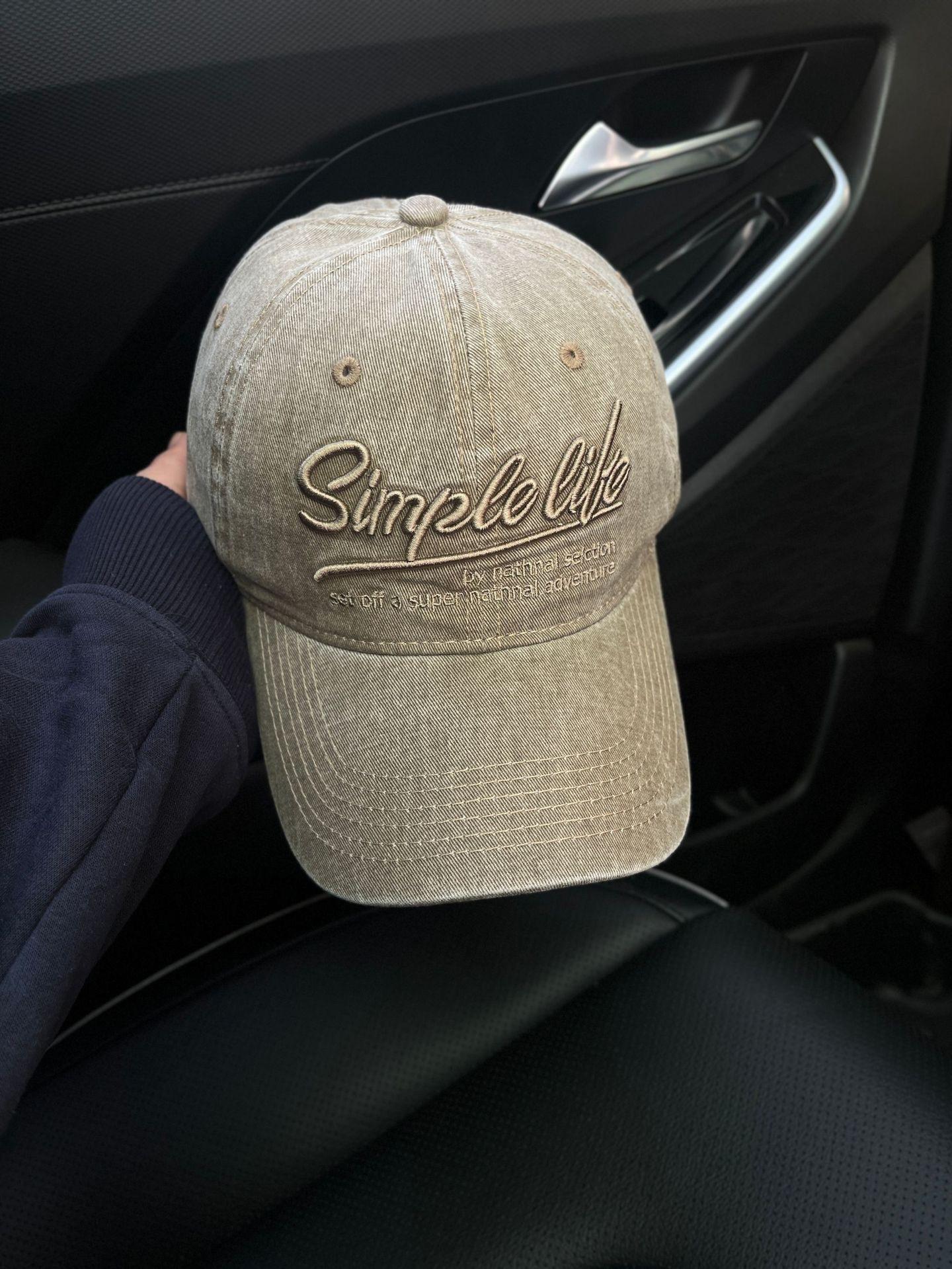 

Наружная кепка весна-лето 2025 года с вышивкой, большая окружность головы, мужская и женская модная кепка с солнцезащитным козырьком, дышащая, с загнутыми краями, прилив M（56-58cm） хаки