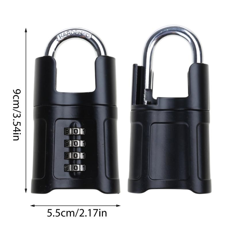 Heavy Duty Combination Padlock Waterproofs 4 Digit Padlocks Outdoor Safely Code Lock Weatherproof Gym Locker Lock