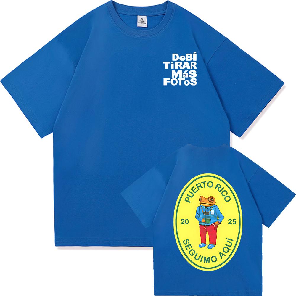 

Bad Bunny Debí Tirar Más Fotos World Tour 2025-2026 T-Shirt Men Funny Vintage Frog Tshirt Unisex High Quality Cotton Tees Shirts XL