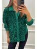 2024 Autumn/Winter Fashion Loose Long Sleeve Sequin Shirt