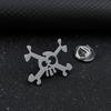 European American Halloween Personality Skull Funny Punk Style Men's Brooch Cufflinks Suit Dress Versatile