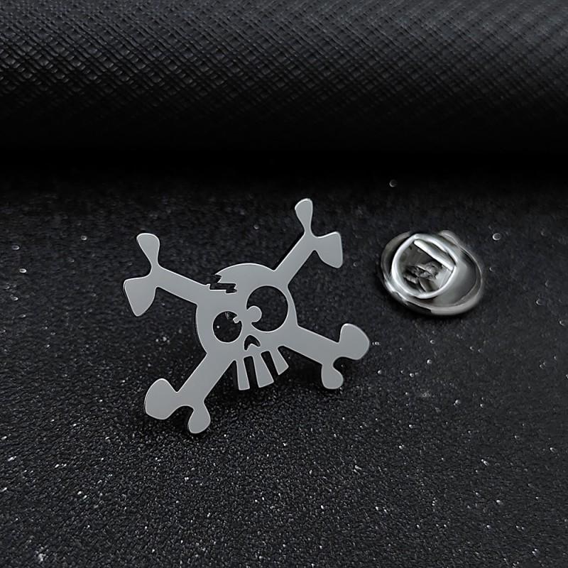 European American Halloween Personality Skull Funny Punk Style Men's Brooch Cufflinks Suit Dress Versatile