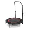 Foldable Trampoline with Adjustable Handle 3 Height Levels for Kids Adults Fitness Indoors Outdoors Black Red 40inch