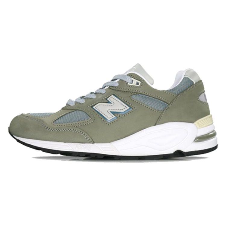 

Кроссовки унисекс New Balance 990v2 «Сделано в США» Стальные синие зеленые оливково-серые M990KBM2 37