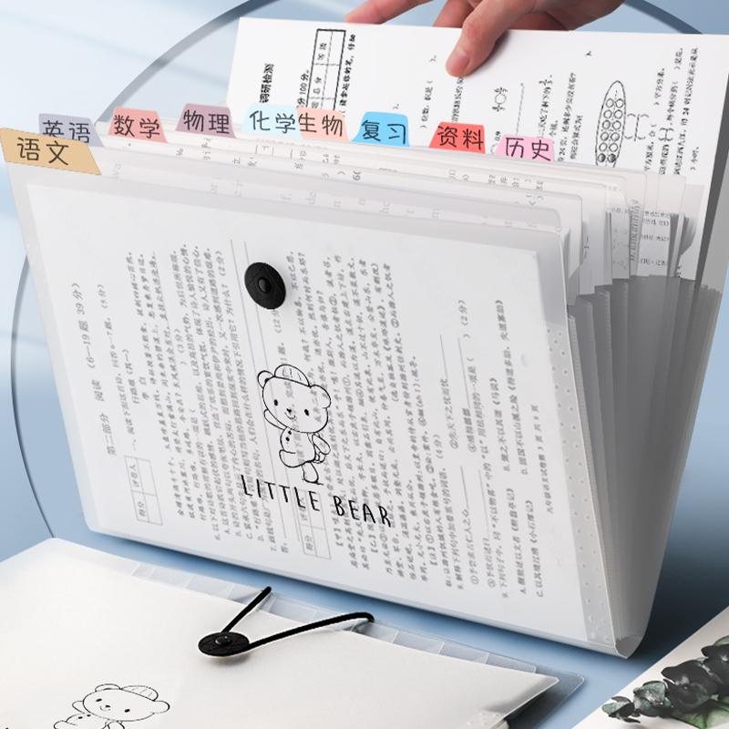 Transparenter Einsteck-Aktenordner A4 Dokumententasche Mehrschichtiger erweiterbarer Ordnerhalter Für Schule Büro Schreibwaren