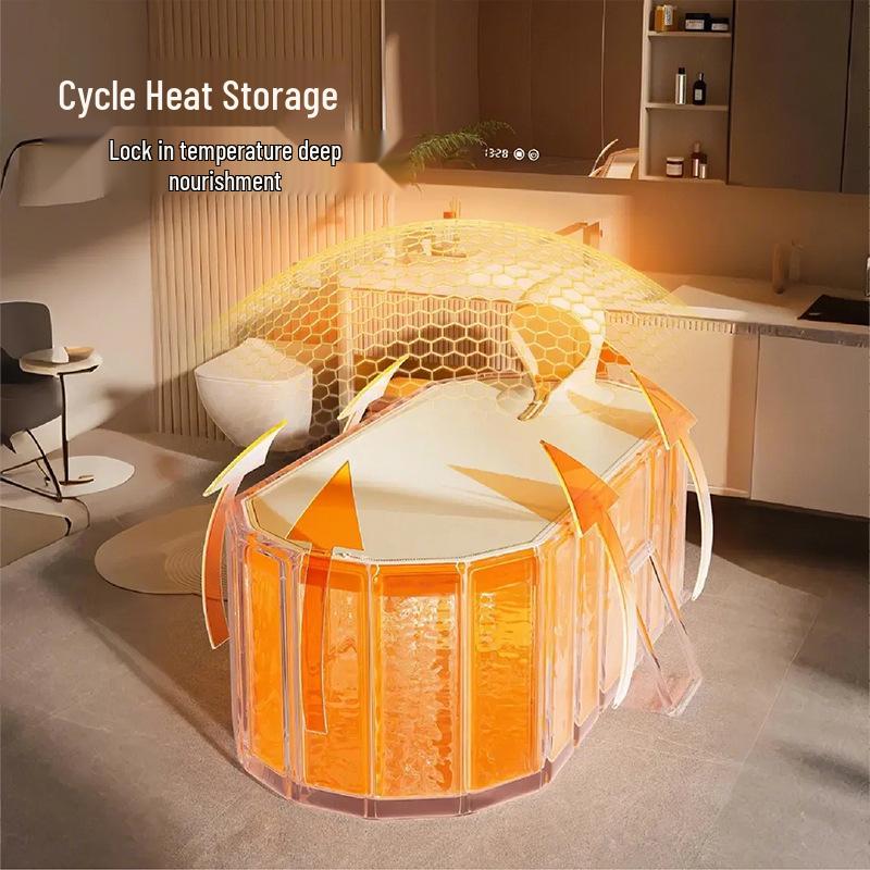 Faltbare Schaumbadewanne für Erwachsene und Kinder - Ganzkörper-Dampfbad, Duschwanne in großer Größe