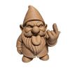 Umbra Studio Funny 3D Printed Garden Gnome Statue, Quirky Tongue Out Figurine with Hand Gesture, DIY Paintable Desk Office Decor, Cute Yard