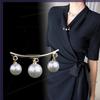 Women Fashion Alloy Pearl Beads Brooch Jewelry Accessories for Scarf Shawl Dress