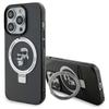 Karl Lagerfeld KLHMP15LHMRSKCK iPhone 15 Pro 6.1" Black/black Hardcase Ring Stand Karl&Choupette MagSafe