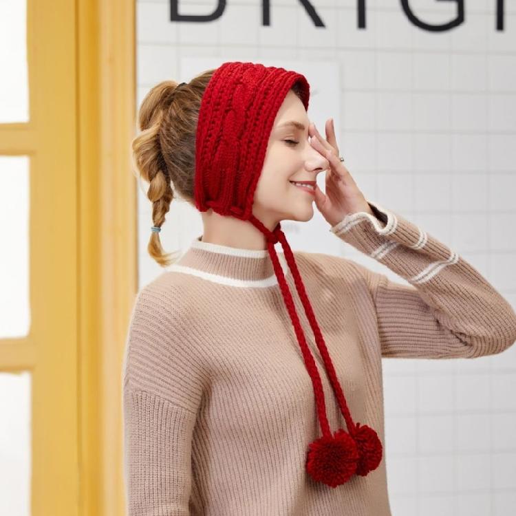 Crochet Woolen Adult Headband Girl Earmuffs Knitted Hairband For Women Teens