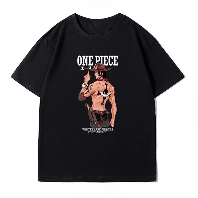 ONE PIECE Anime Tshirt Mens Twodimensional Cotton Oversize Looseprinted Summer Shortsleeved Top Parentchild Clothing