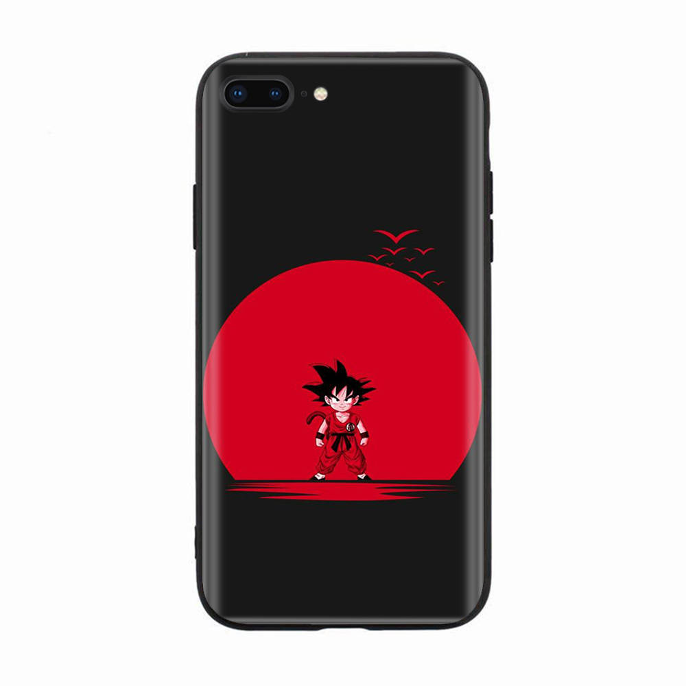 Black Case for Xiaomi Redmi 13C Note 9 iPhone XR 7 8 14 15 11 12 13 X XS Pro Max Samsung A25 S23 S24 FE Ultra Plus Dragon Ball
