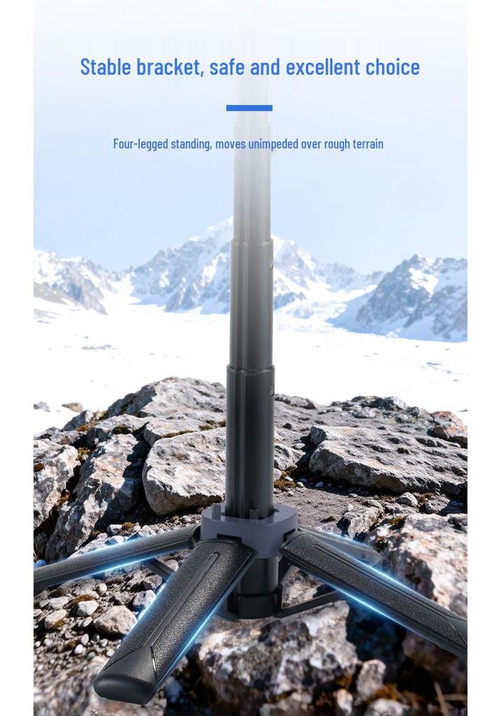 2026 Mini Portable Bluetooth Selfie Stick: 360° Rotating Universal Handheld for Live Broadcast