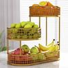 Contemporary Tiered Metal Serving Dish for Fruits Bolts Kitchen Counter Organization