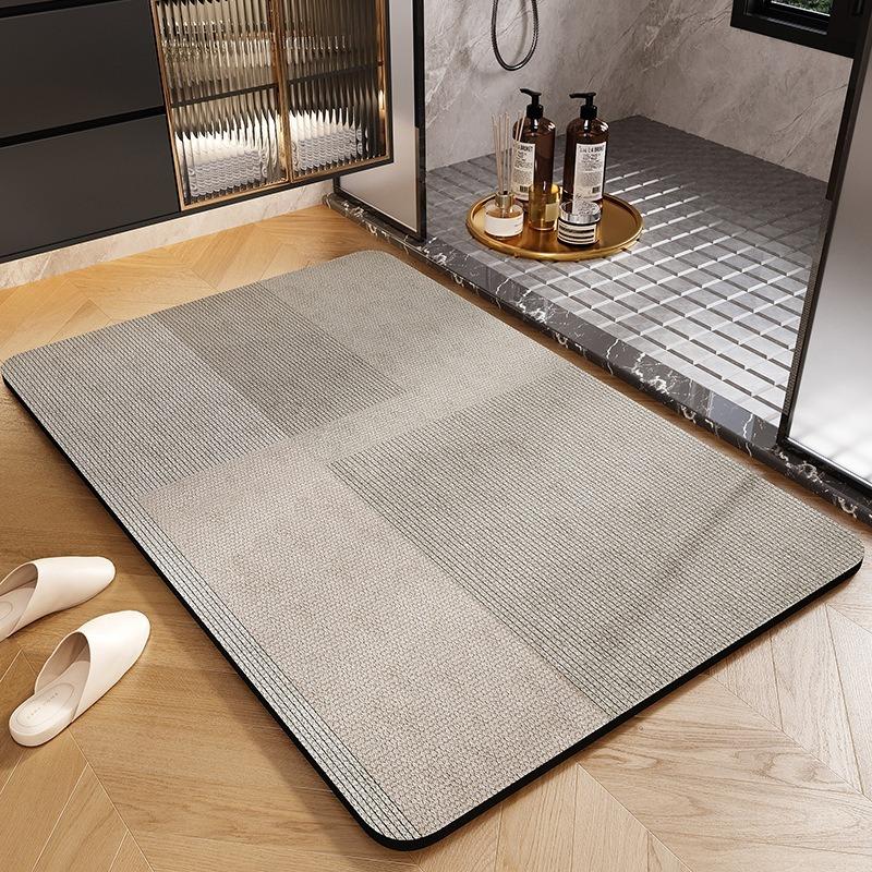 Light Luxury and Simple Diatomaceous Earth Floor Mat Shower Room Kitchen Bathroom Carpet Absorbent and Easy Clean Home Foot Mat