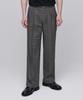 Glen Check Wide Hidden Banding Slacks [Brown]
