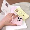 MagSafe Bowknot Silicone Phone Case with Ring Holder, Cute Macaron Color Kickstand Cover for iPhone