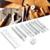 11PCS Stainless Steel Rivet Setter Kit With Base Die Punch Snap Set  For Leather Crafts and Repairs
