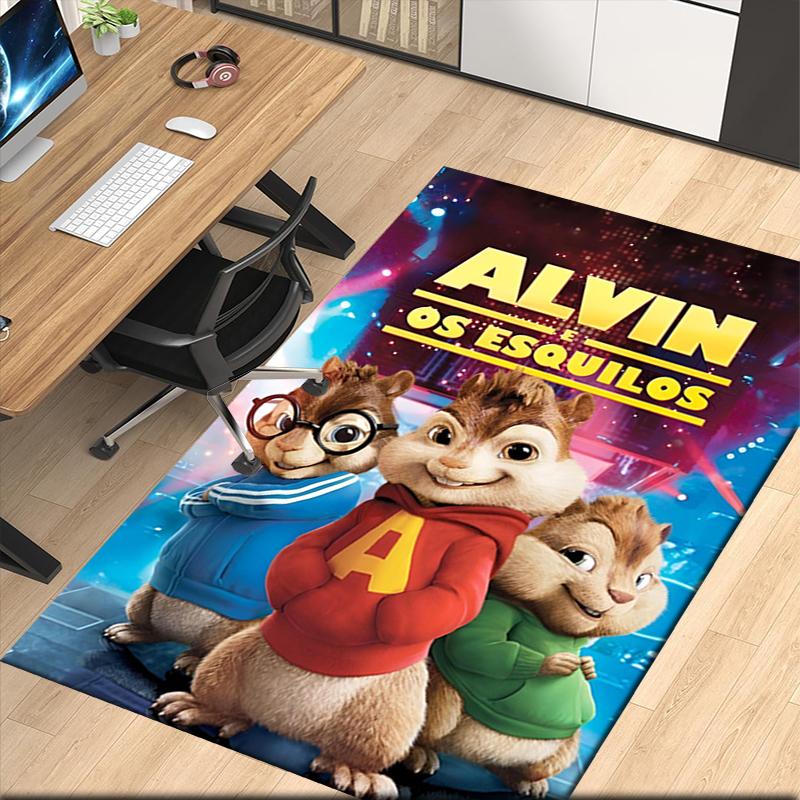 Alvin och gänget Tryckt Matta för Kontorsstol Vardagsrum Sovrum Kök Rumsinredning Gåvor