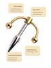 Men's Stainless Steel Urethral Plug for Dilation and Massage