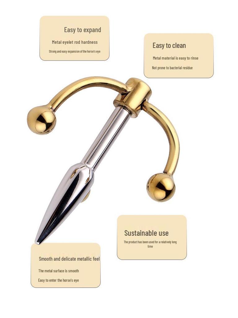 Men's Stainless Steel Urethral Plug for Dilation and Massage