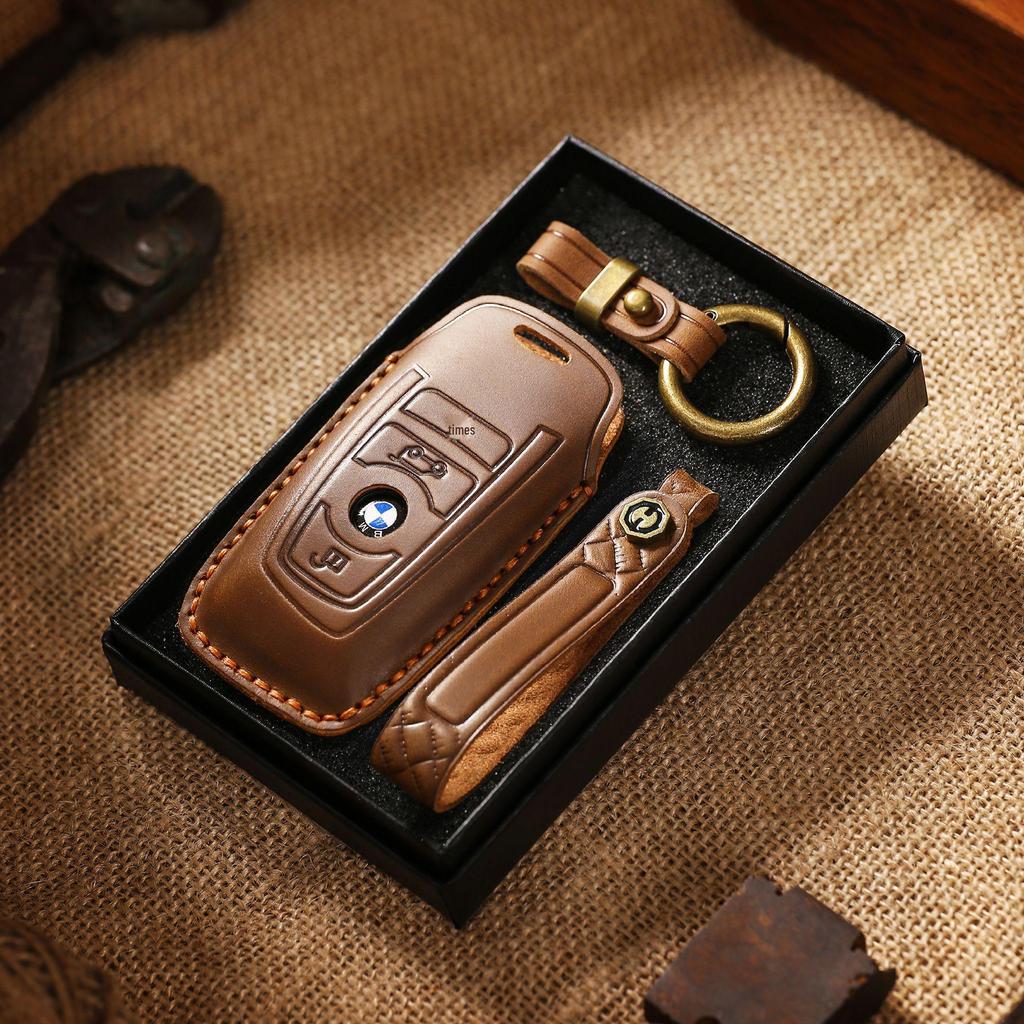 Handmade Leather Retro Key Cover for BMW 3 & 5 Series