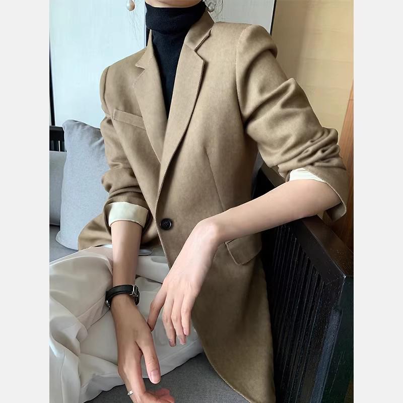 New Women's Slimming Woolen Suit Jacket - Autumn/Winter Fashion Collection
