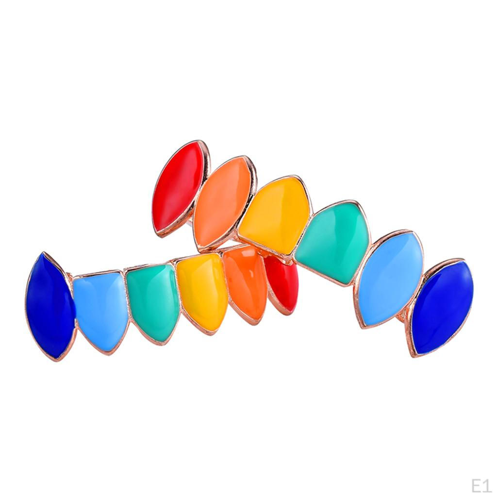 Colorful Glossy Sharp Grill Hollowen Accessories Gold