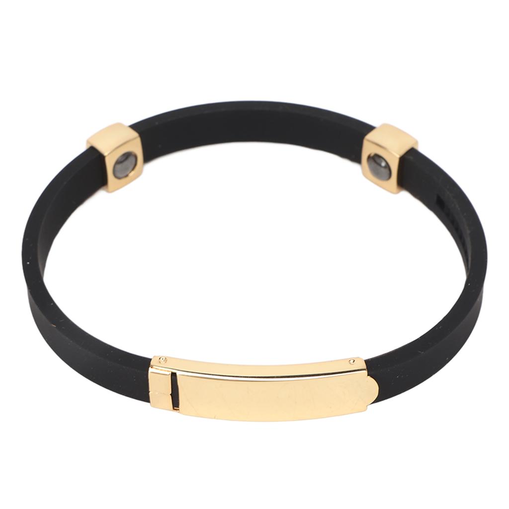 Silikonarmband Statisk förebyggande Handledsremmar Band Eliminera Kroppsstatisk Armband Guld och Svart