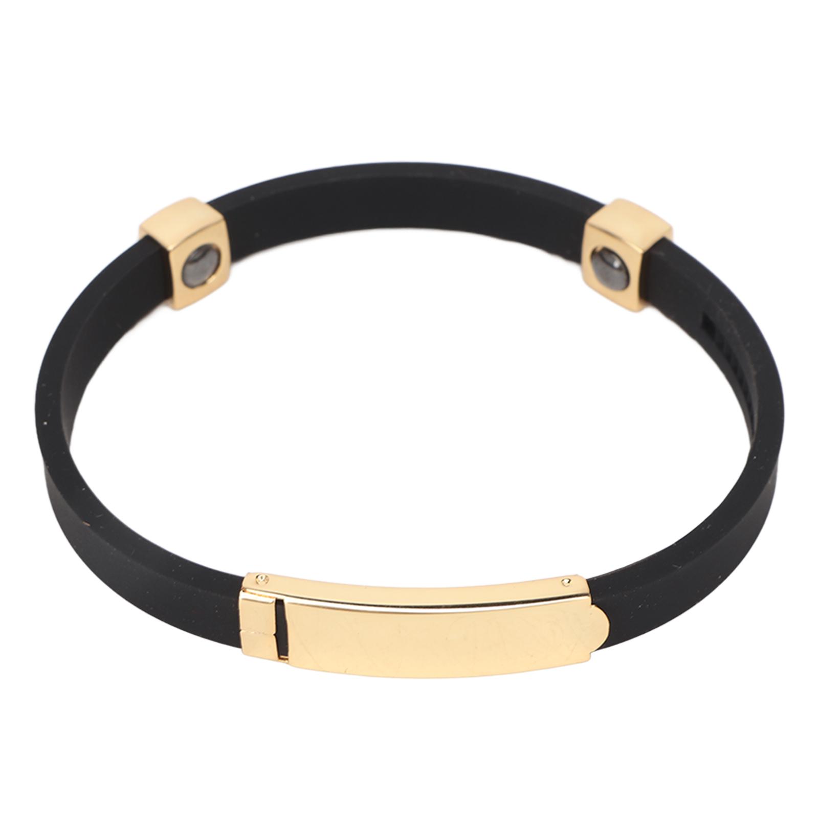 Health & Beauty Product Unisex Gold/Black Silicone Bracelet Static Prevention Wrist Straps Band Eliminate Body Static Wristband And