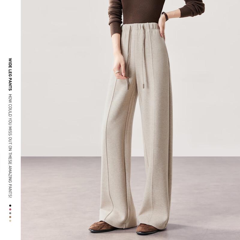 HSTYLE Women's Flowy High-Waisted Wide-Leg Pants