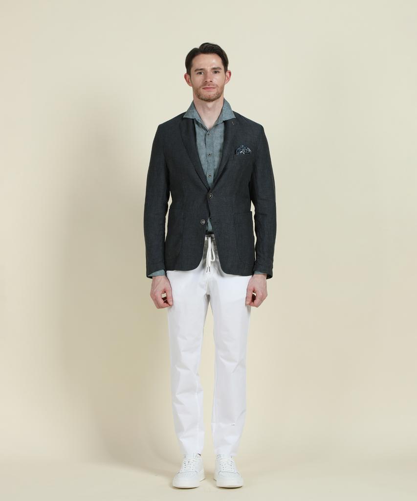 Panicale Grey Washed Linen Jacket