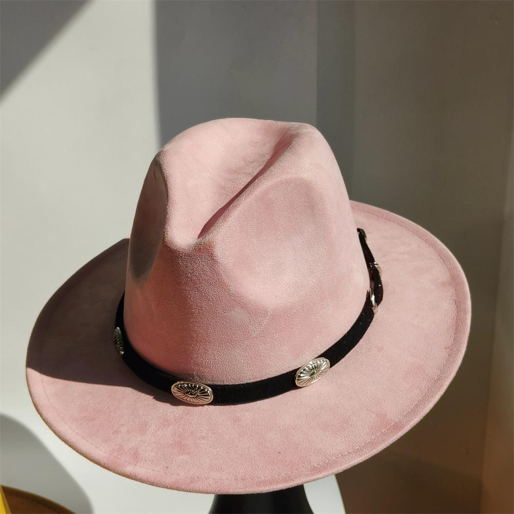 Simple Suede Fedora Hat For Men Fedoras With Handmade Band Panama Hat Cap Unisex Church Hat Fascinator Felt Panama Cap