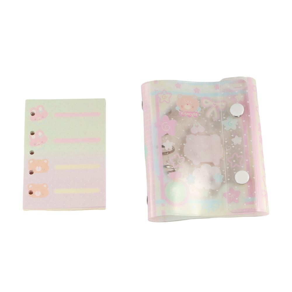 Cute Spiral Binder Looseleaf Notebook Daily Planner Notebook Cover Paper Refill Rabbit PVC Binder Inside Page Girls Boys